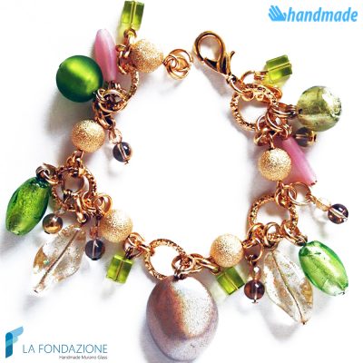 Enny Charm Bracelet handmade Murano glass - La Fondazione snc - BRAC0008
