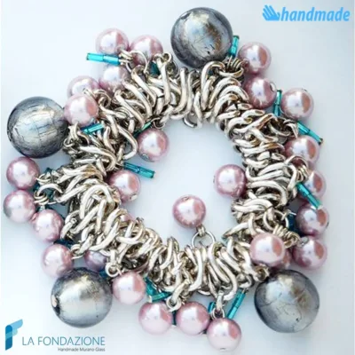 Bracciale Ely Silver in vetro di Murano - La Fondazione snc - BRAC00010