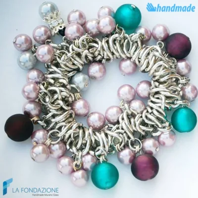 Bracciale Ely Silver in vetro di Murano - La Fondazione snc - BRAC00010