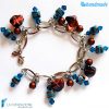 Navy Charm Bracelet handmade Murano glass - La Fondazione snc - BRAC0015