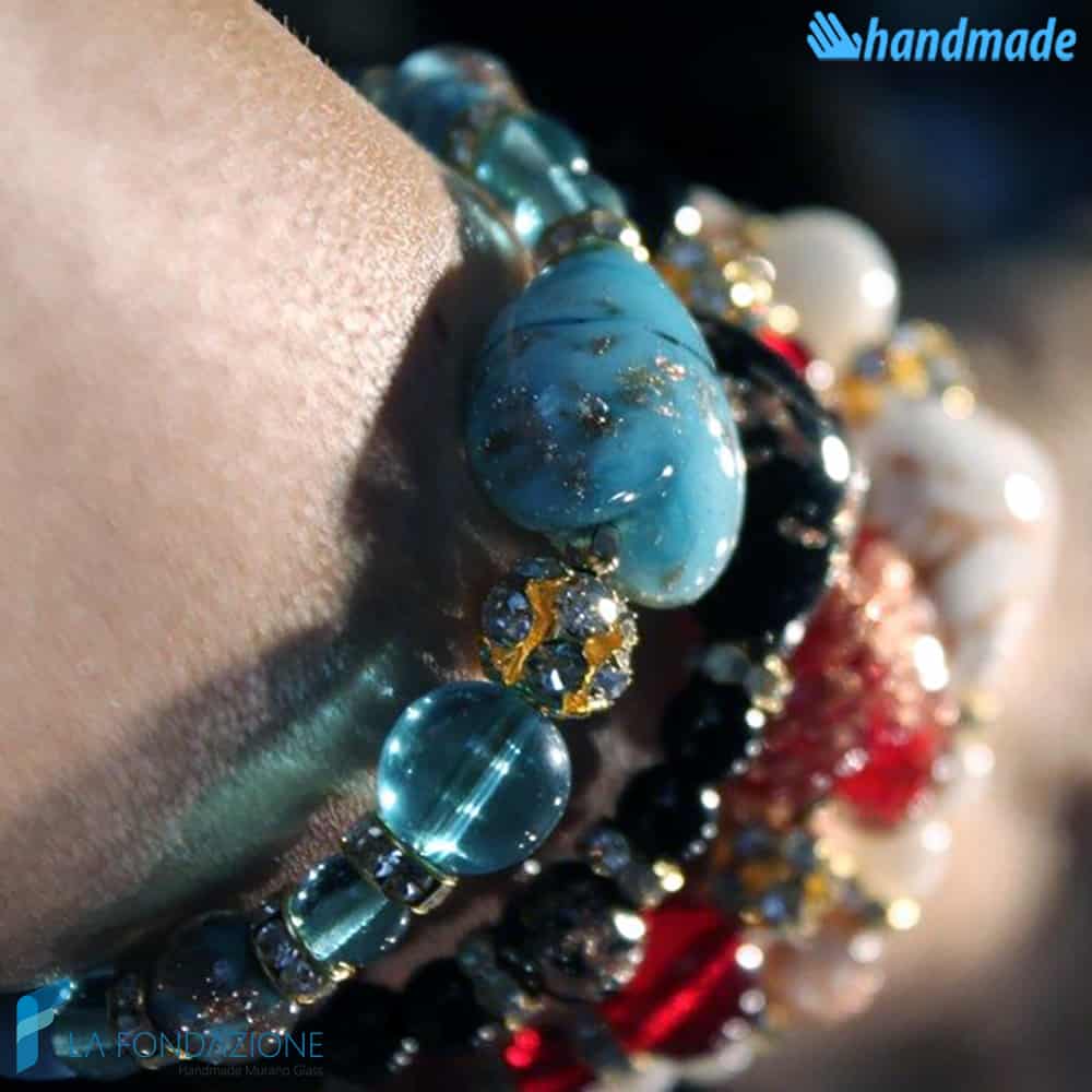 Set di 4 Bracciali Valentino in vetro di Murano - La Fondazione snc - BRAC0030