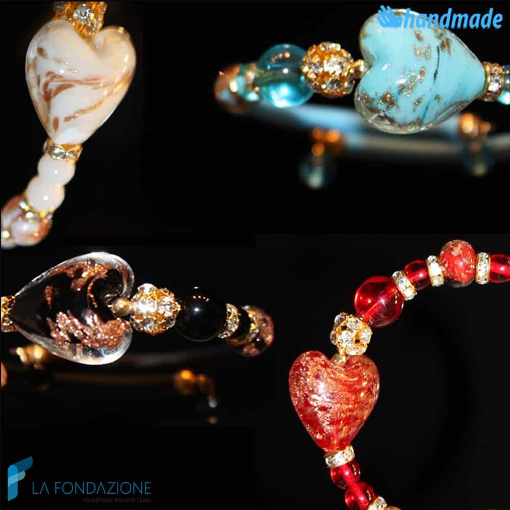 Set di 4 Bracciali Valentino in vetro di Murano - La Fondazione snc - BRAC0030
