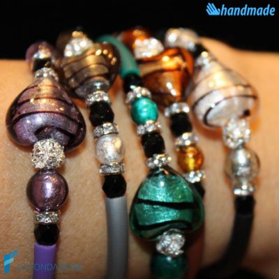Cupid bracelet handmade Murano glass - La Fondazione snc - BRAC0031