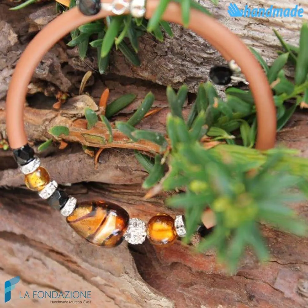 Cupid bracelet handmade Murano glass - La Fondazione snc - BRAC0031