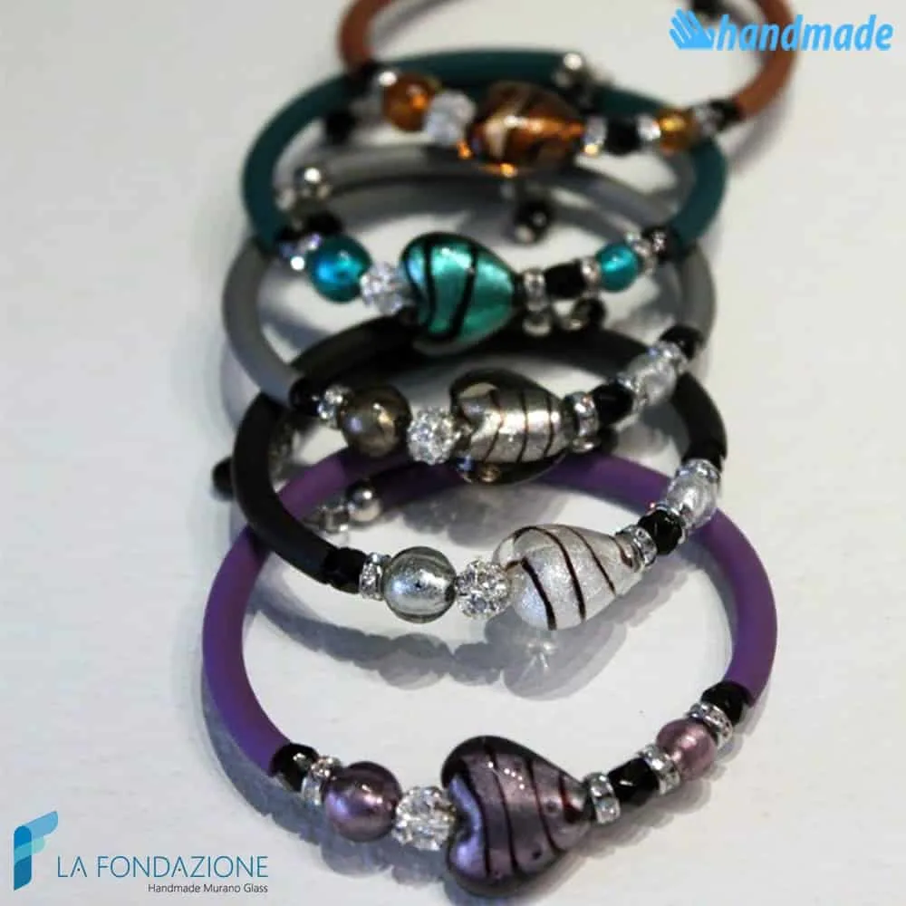 Cupid bracelet handmade Murano glass - La Fondazione snc - BRAC0031