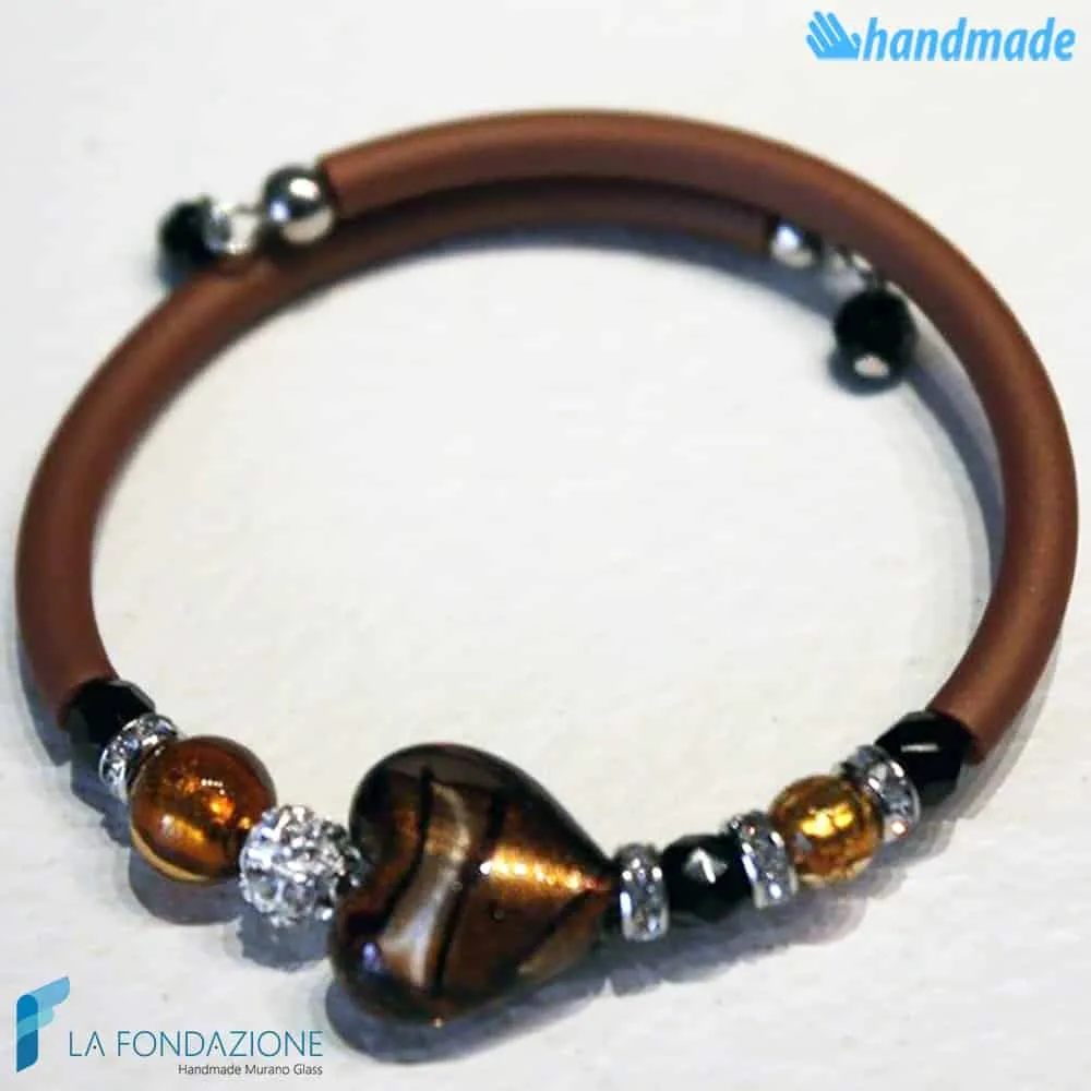 Cupid bracelet handmade Murano glass - La Fondazione snc - BRAC0031