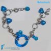 Bracciale Charms Frozen Cerchi in vetro di Murano - La Fondazione snc - BRAC0032
