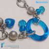 Bracciale Charms Frozen Cerchi in vetro di Murano - La Fondazione snc - BRAC0032