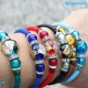 Pearl bracelet with aventurine handmade Murano glass - La Fondazione snc - BRAC0033