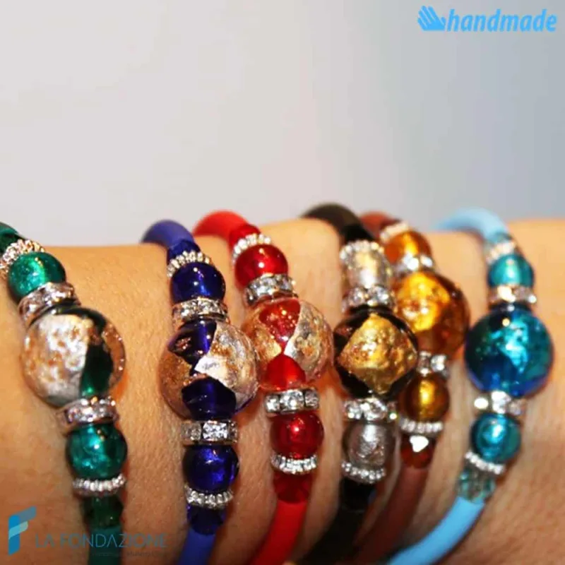 Bracciale Perla in vetro di Murano - La Fondazione snc - BRAC0033