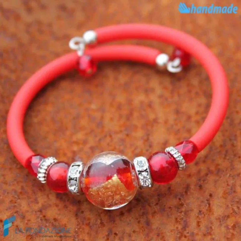 Bracciale Perla in vetro di Murano - La Fondazione snc - BRAC0033