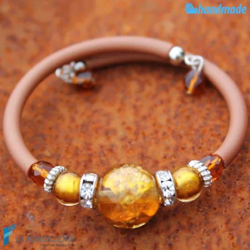 Bracciale Perla in vetro di Murano - La Fondazione snc - BRAC0033