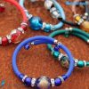 Pearl bracelet with aventurine handmade Murano glass - La Fondazione snc - BRAC0033
