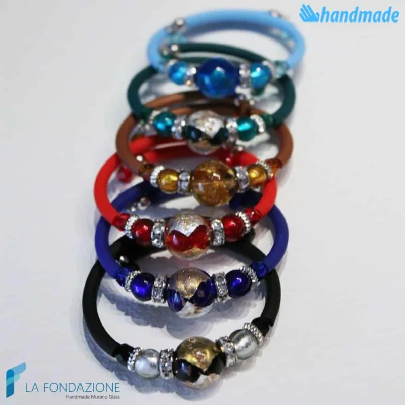 Bracciale Perla in vetro di Murano - La Fondazione snc - BRAC0033