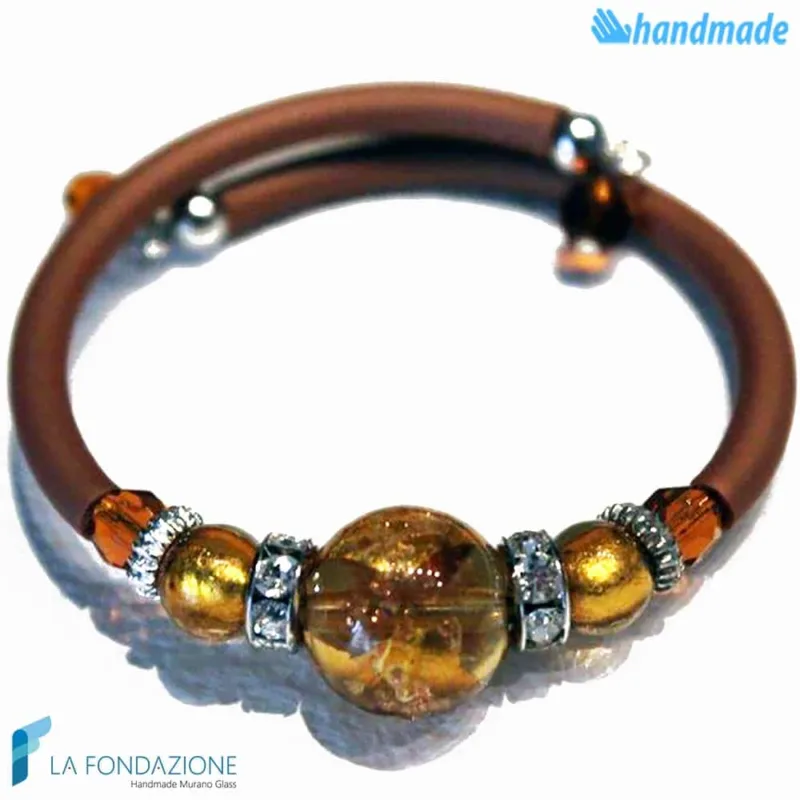Bracciale Perla in vetro di Murano - La Fondazione snc - BRAC0033