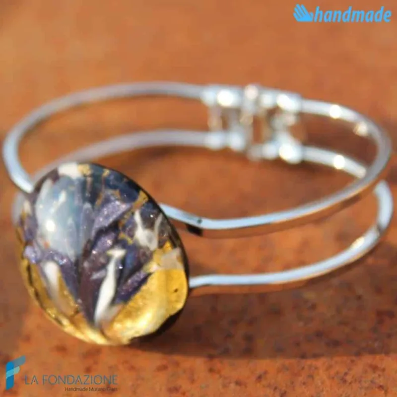 Bracciale Pavone Giallo in vetro di Murano - La Fondazione snc - BRAC0034