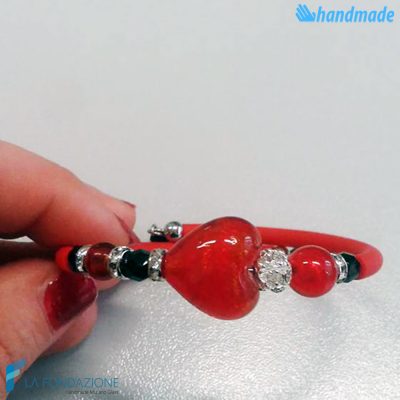 Ducati Passion bracelet handmade Murano glass - La Fondazione snc - BRAC0036