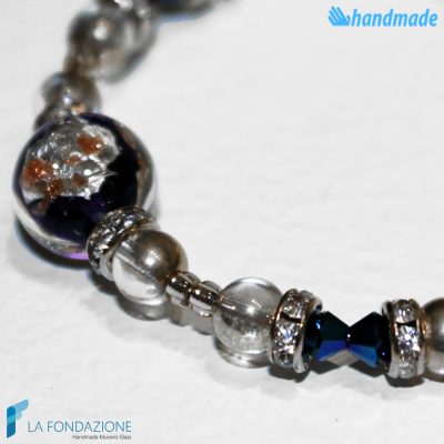 Blue Harmonic Bracelet handmade Murano glass - La Fondazione snc - BRAC0037