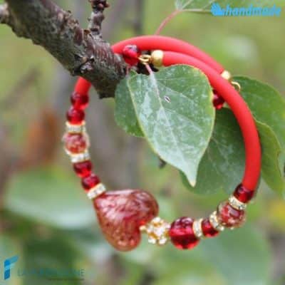 Valentine red bracelet in Murano glass - La Fondazione - BRAC0042