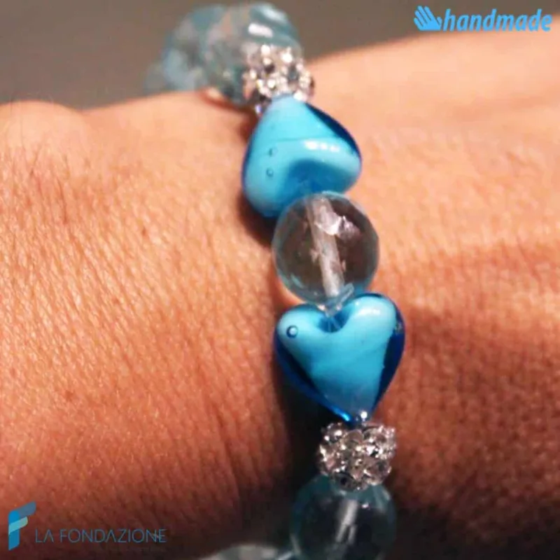 Lustro Cuore - Bracciale in vetro di Murano