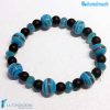 Zanzibar hematite bracelet handmade in Murano glass - La Fondazione snc - BRAC0059