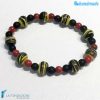 Zanzibar hematite bracelet handmade in Murano glass - La Fondazione snc - BRAC0059