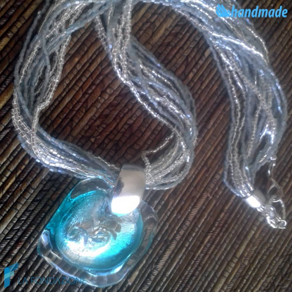 Collana Rete Acquario in vetro di Murano - COLL0024
