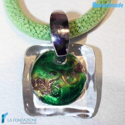 Aquarium Net Necklace with gold leaf | COLL0024 | La Fondazione snc