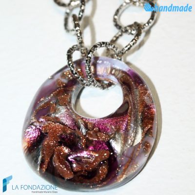 Collana Pavone Perle in vetro di Murano - COLL0025