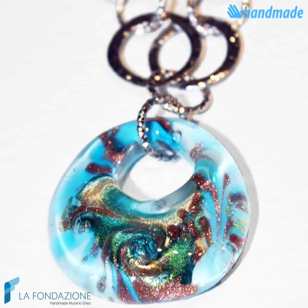 Collana Pavone Perle in vetro di Murano - COLL0025