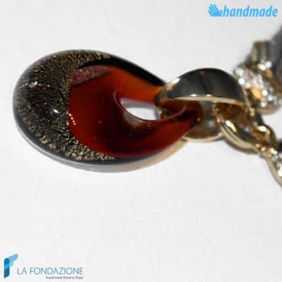Collana Conteria Goccia Oro Rotto in vetro di Murano - COLL0037