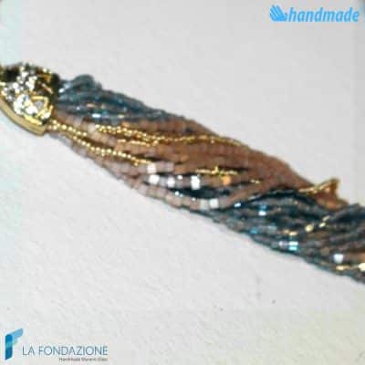 Collana Conteria Goccia Oro Rotto in vetro di Murano - COLL0037
