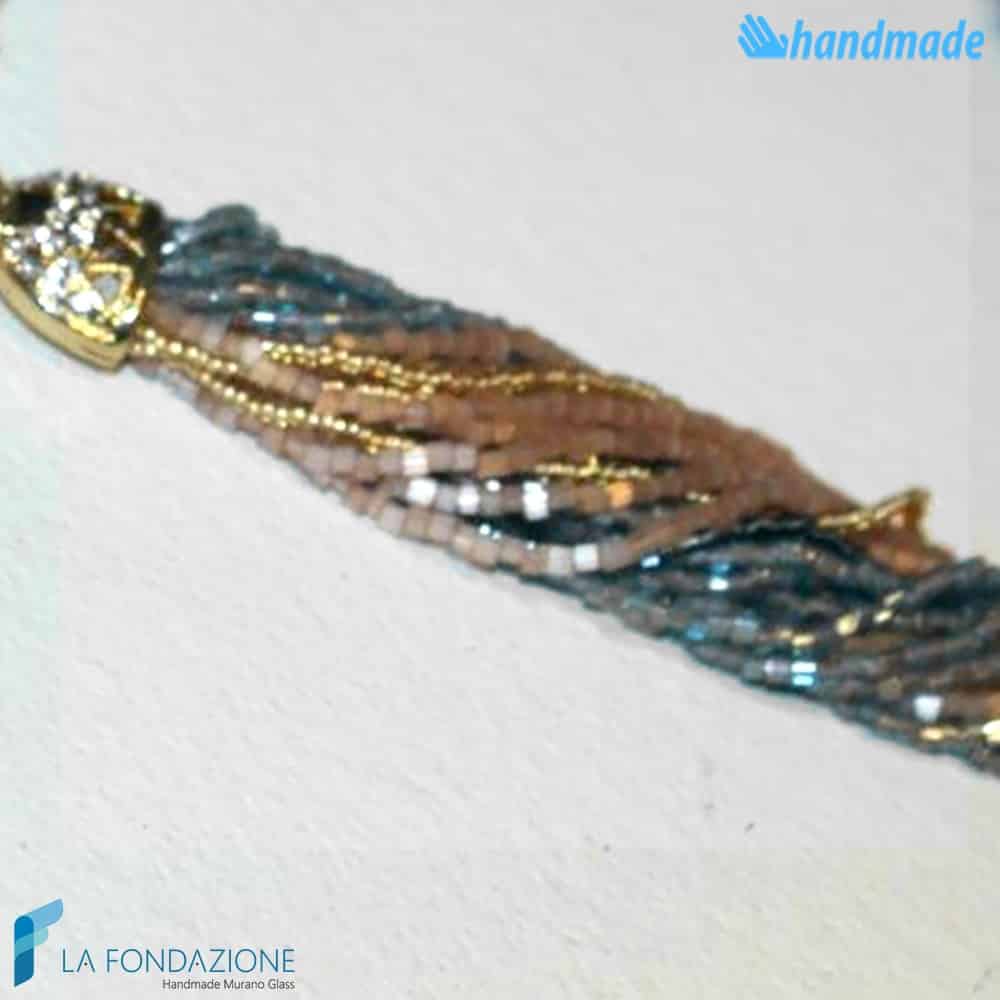 Conteria Necklace with Broken Gold Drop | COLL0037 | La Fondazione snc, view 3
