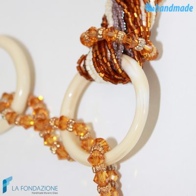 Collana Boop Caramel in vetro di Murano - COLL0039