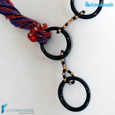 Collana Boop Tramonto in vetro di Murano - COLL0041