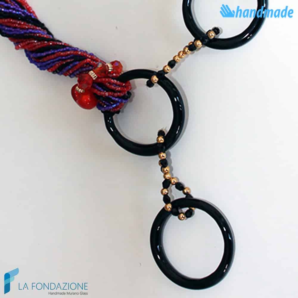 Collana Boop Tramonto in vetro di Murano - COLL0041
