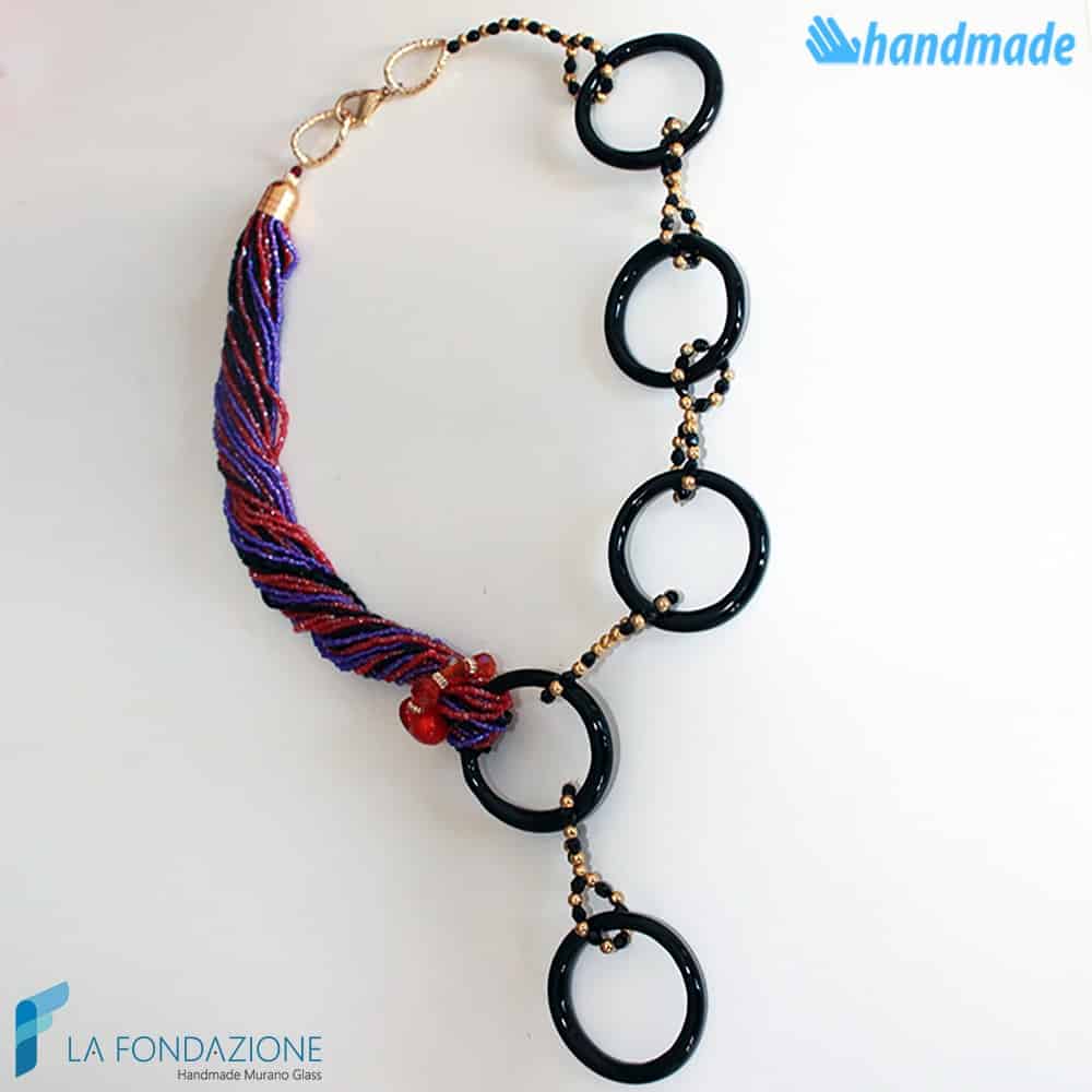 Collana Boop Tramonto in vetro di Murano - COLL0041