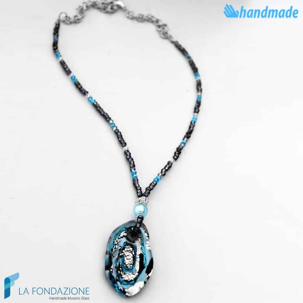 Stone Luxury Necklace | COLL0073 | La Fondazione snc, view 4