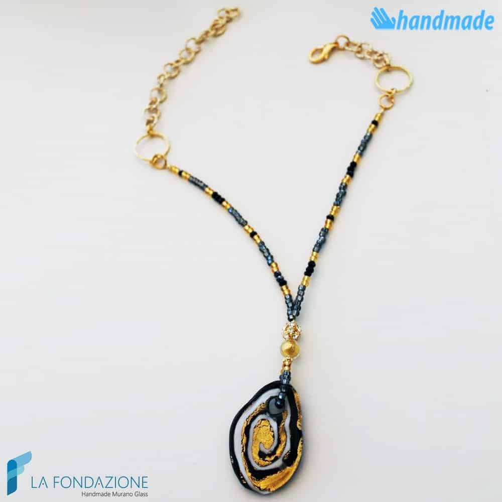 Stone Luxury Necklace | COLL0073 | La Fondazione snc, view 3