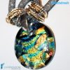 Collana Rete Silver Dicroico in vetro di Murano - COLL0079