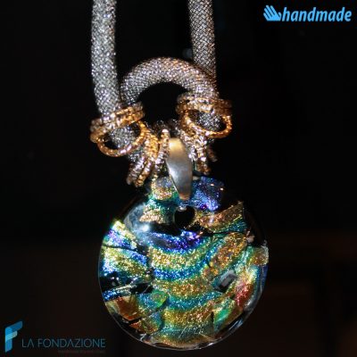 Silver Dichroic Net Necklace | COLL0079 | La Fondazione snc
