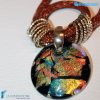 Bronze Dichroic Net Necklace | COLL0080 | La Fondazione snc, view 2
