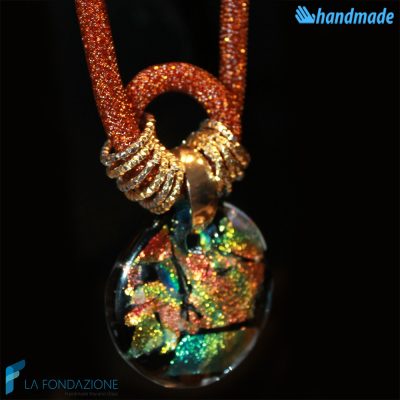 Bronze Dichroic Net Necklace | COLL0080 | La Fondazione snc