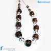 Smoky Polka Dot Necklace | COLL0081 | La Fondazione snc, view 2