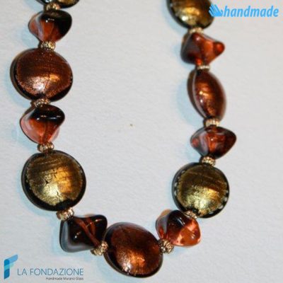 Schissa Autumn Necklace handmade Murano glass - La Fondazione snc - COLL0083