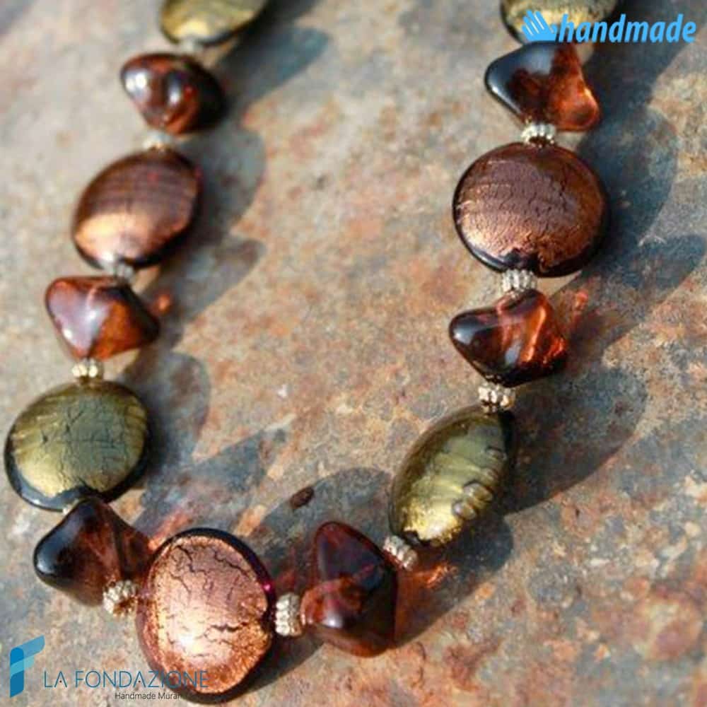 Collana Autunno Schissa in vetro di Murano - COLL0083
