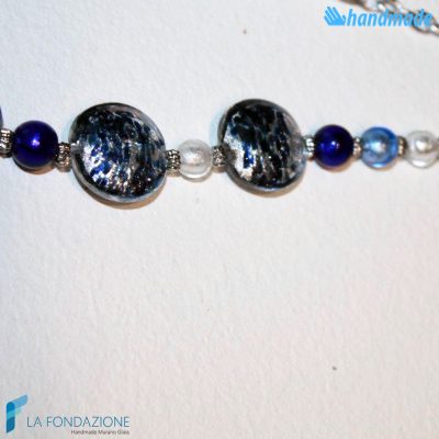 Collana Schissa Luna Blu in vetro di Murano - COLL0085