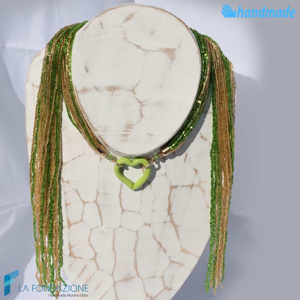 Sciarpina Conteria Heart Necklace | COLL0086 | La Fondazione snc, view 2