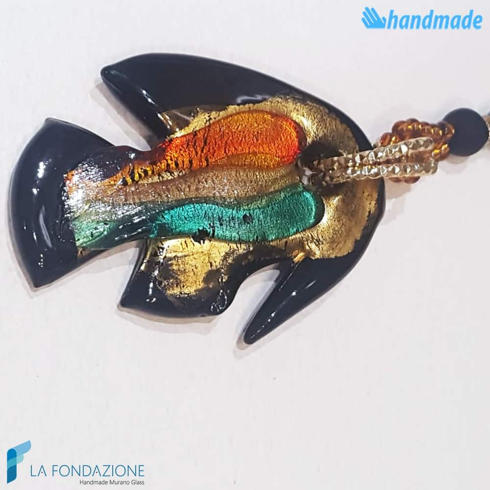 Fish Pearl Necklace | COLL0087 | La Fondazione snc, view 2