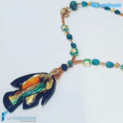 Fish Pearl Necklace | COLL0087 | La Fondazione snc